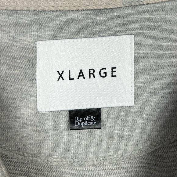 X-Large “Rip Off & Duplicate” Shirting Barrel Cuff Crewneck Sweatshirt Men’s L - Picture 8 of 9